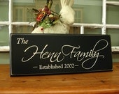 Family name plaque .... .Carved Personalized Family Name Sign .....  Makes Great Wedding Gift