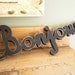 Bonjour Wood Sign Painted 8" X 20"