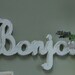 Bonjour Wood Sign Painted 8" X 20"