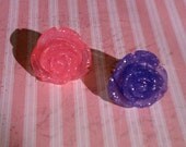 CLEARANCE SALE 25% off XL Resin Rose Glitter Adjustable Ring
