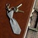 miniature houndstooth neck tie key chain by tweek