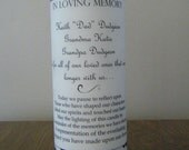 Memorial Candle - Customizable Damask