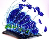Peacock tiara, handmade
