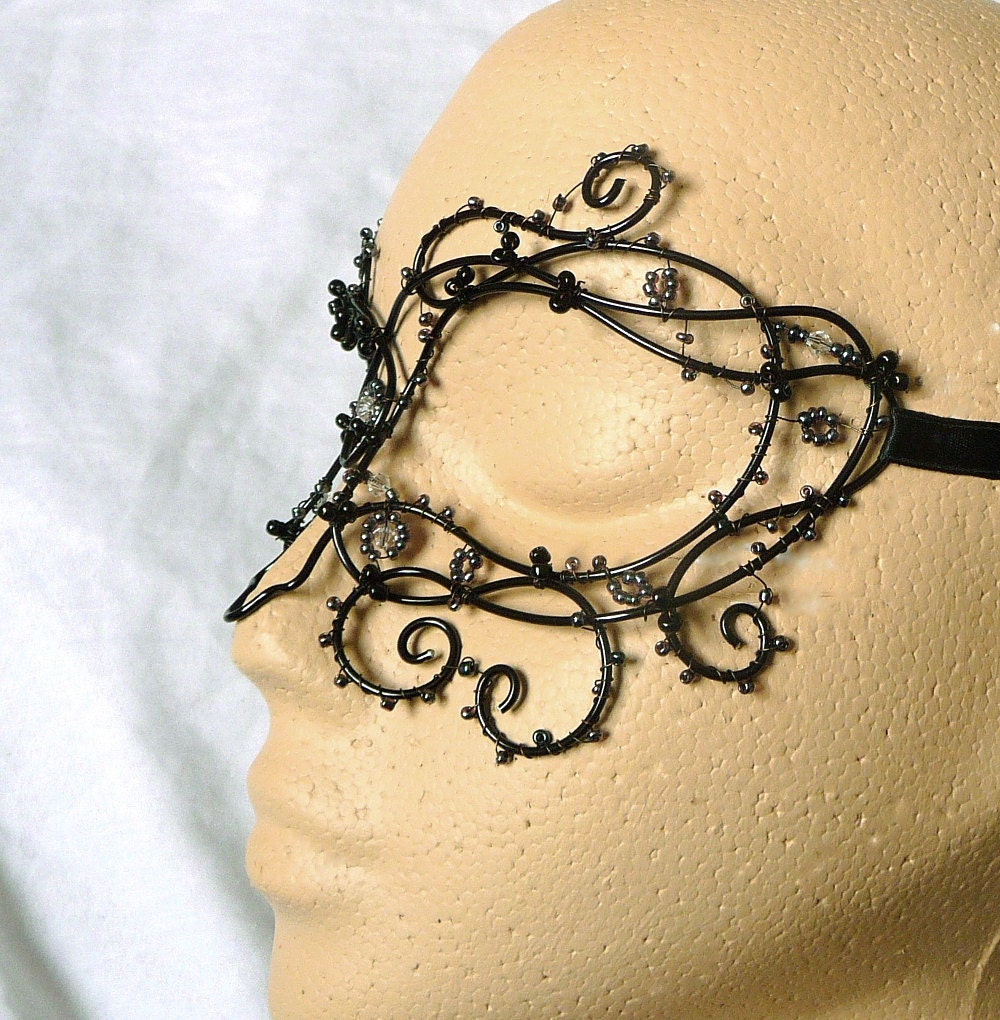 Gothic vine masquerade mask,  handmade