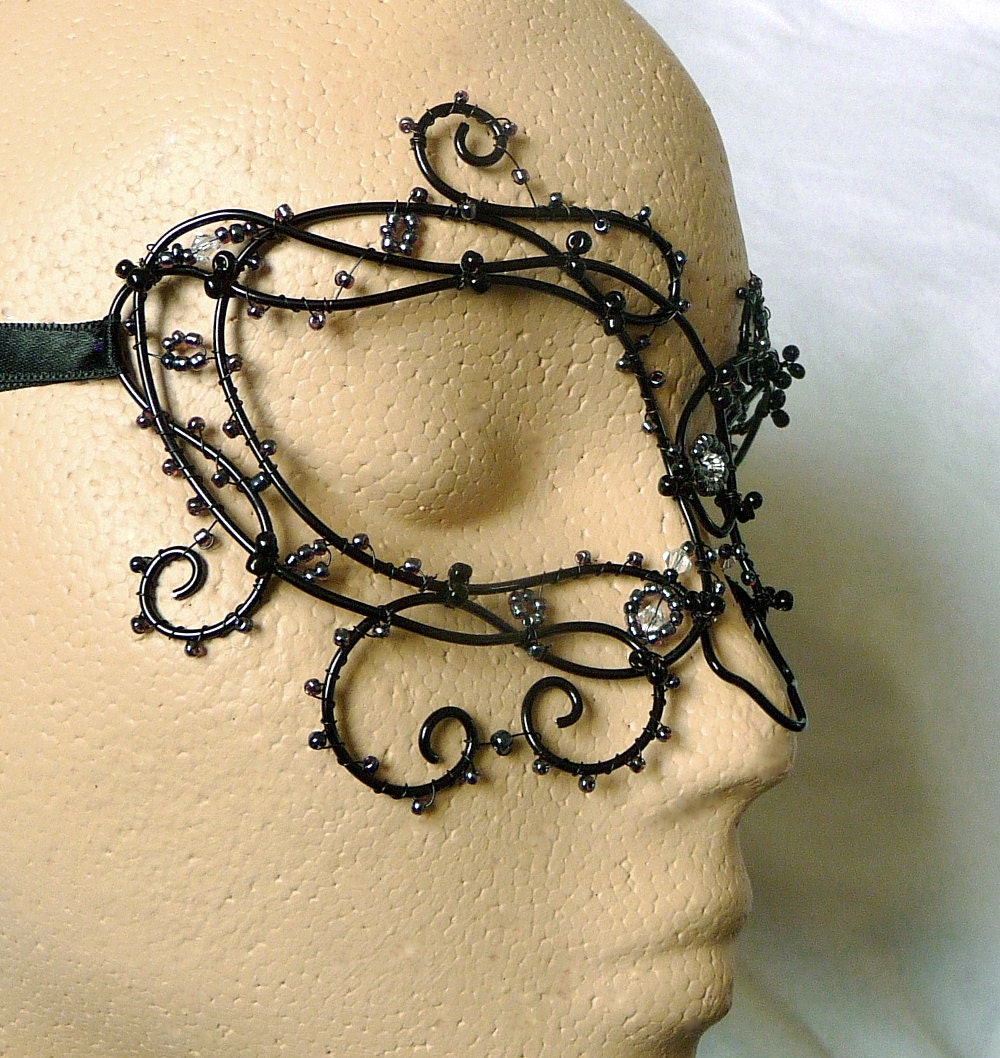 Gothic vine masquerade mask,  handmade