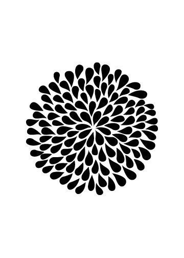 Vinyl Wall Sticker Decal Art, Large Flower