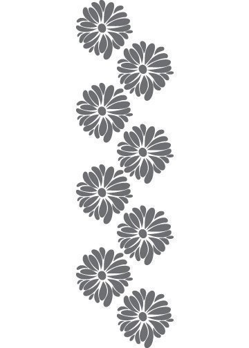 Vinyl Wall Sticker Decal Art, Pretty Flower Pattern