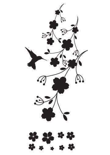 Vinyl Wall Sticker Decal Art - Humming bird