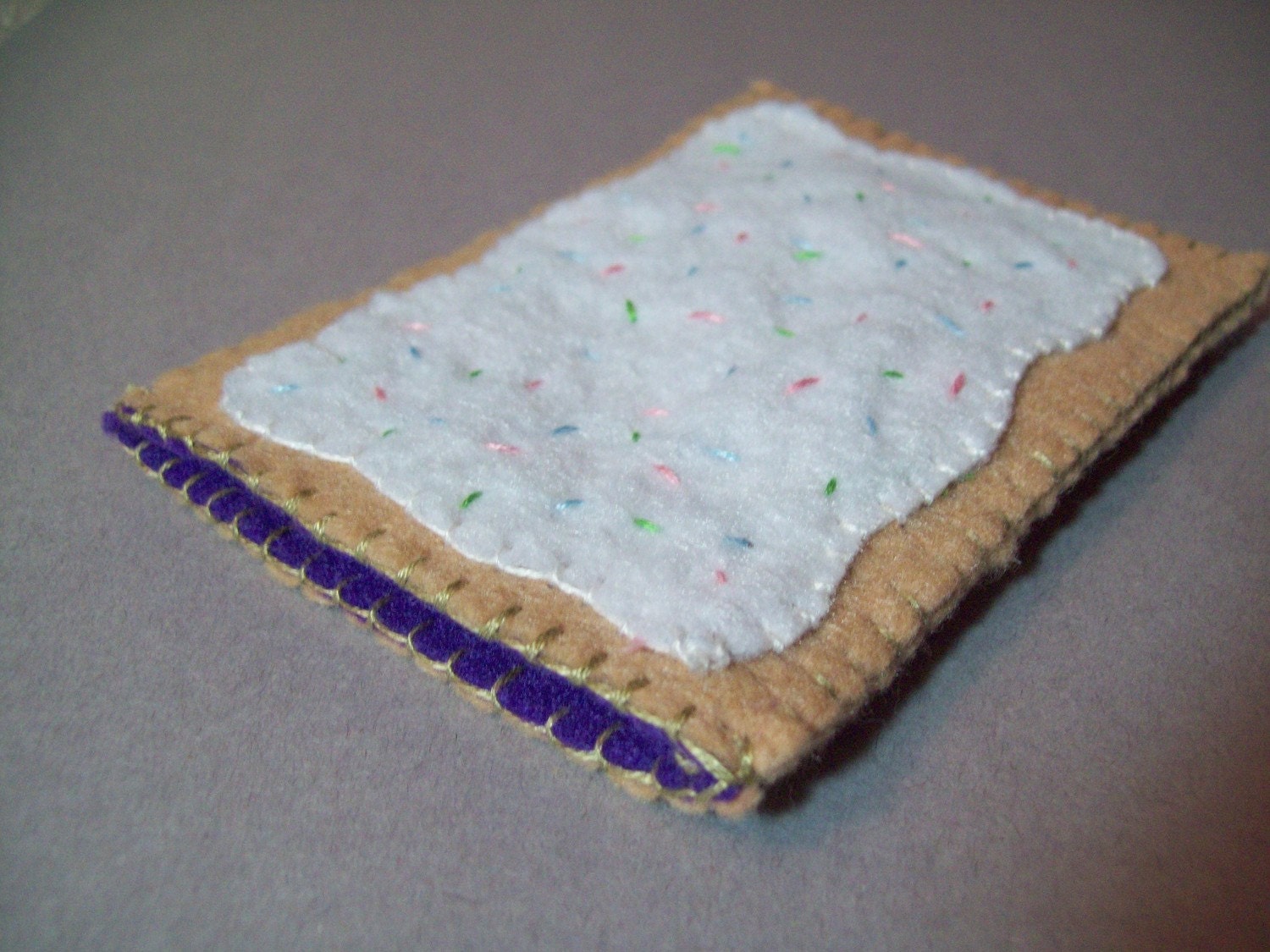 Felt Poptart cozy/pouch (Blueberry)- Great cozy for ipods, phones, cameras, etc