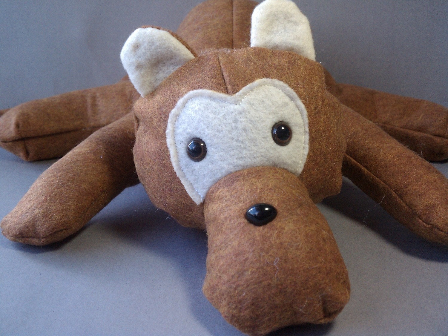 Monkey stuffed animal, brown