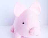 Large light pink pig stuffed animal