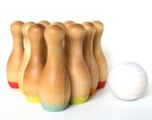 Rainbow Hand-dipped Wooden Skittles