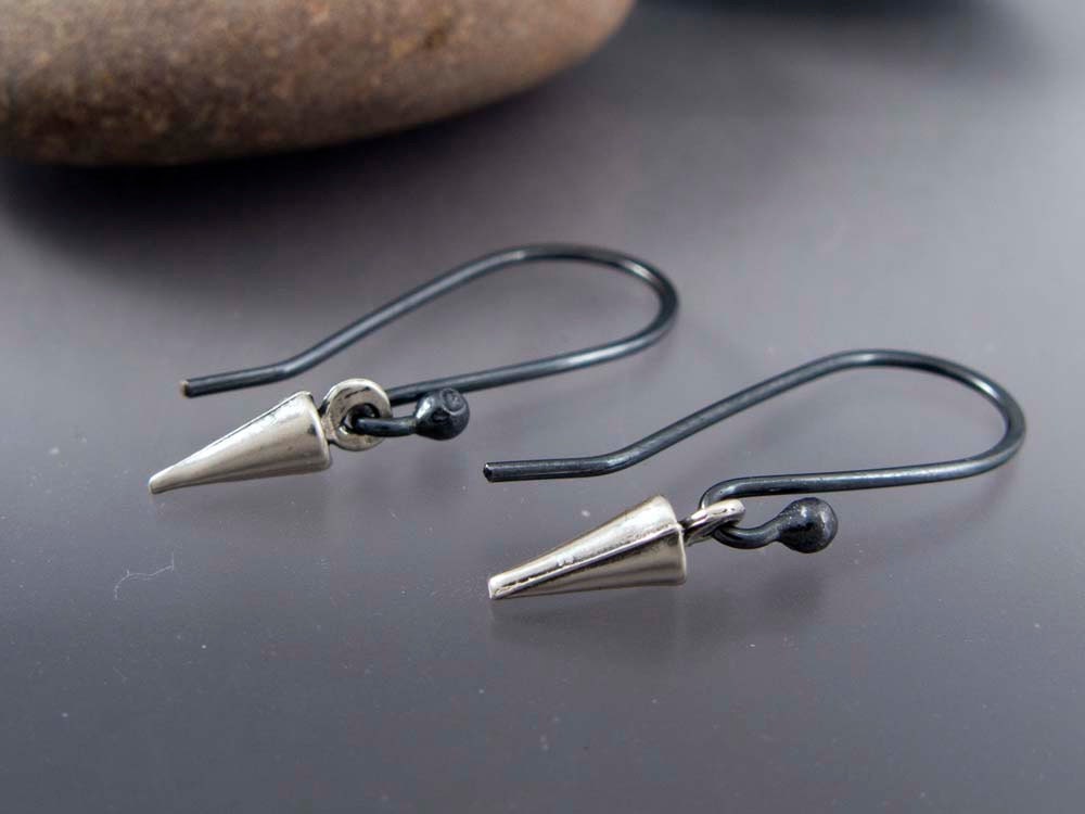 Spike Dangle Earrings in Sterling Silver  - Ready to Ship