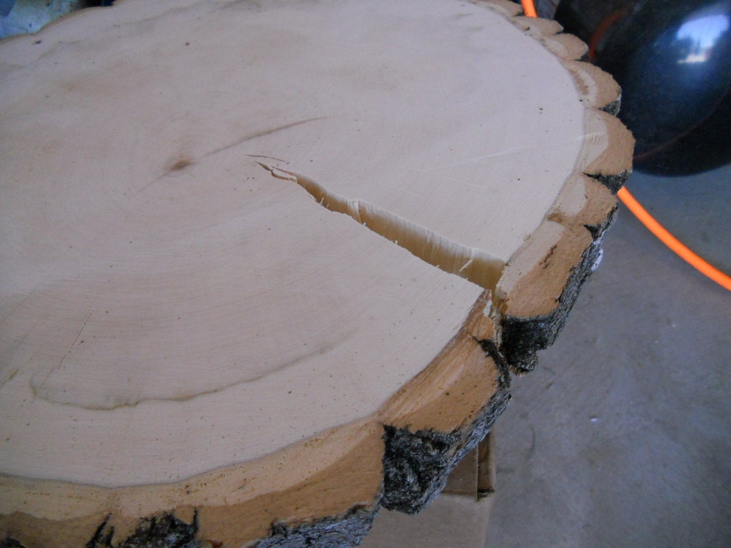 20" Tree Slab Cake Stand Aspen