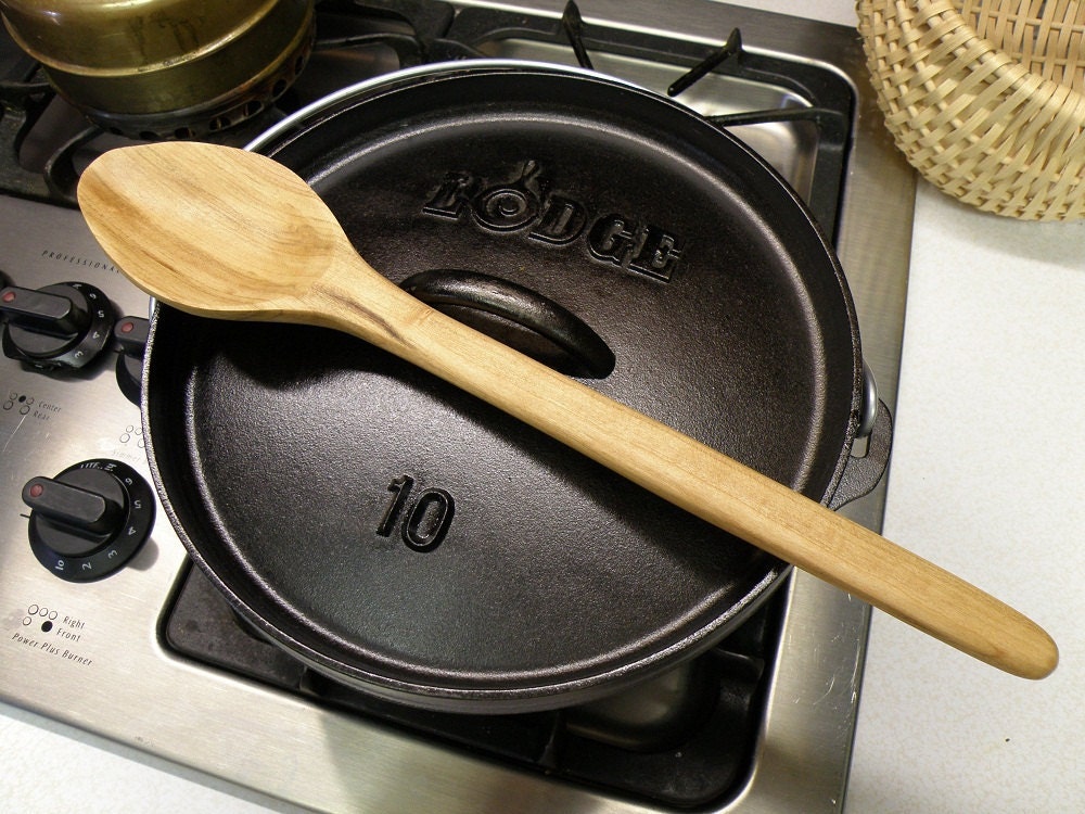 Small Dutch Oven Spoon Cherry Wood