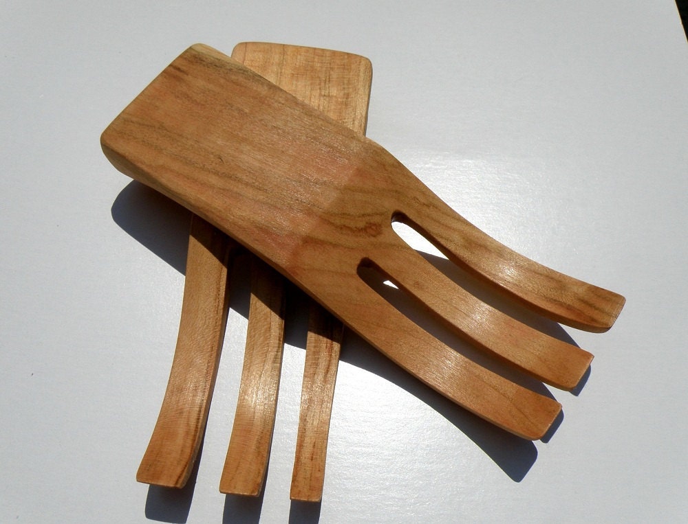Salad Claws Set Cherry Wood