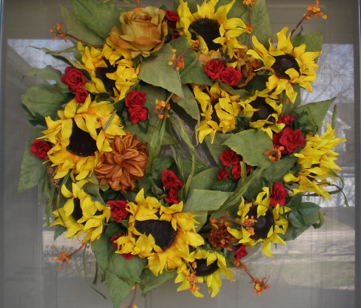 Front door wreath,Wreath,Sunflower Wreath,Summer wreath,Mothers day gifts,Home decoration,Birthday gift