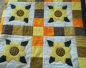 Sunflower Wall Hanging or Lap Quilt,sunflowers,mothers day gift,wreath