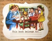 Bookplates Teacher Retro Classroom Library Gift Set of 12 Stickers as seen in Cool Mom Picks