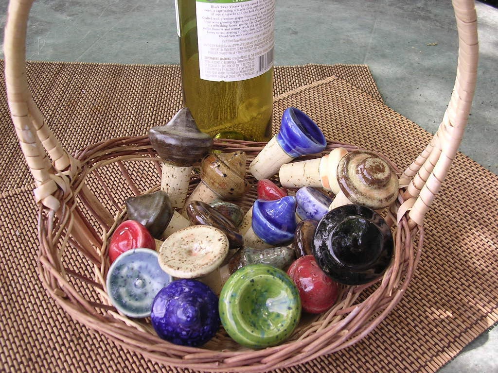 Wine bottle stopper cork party or wedding favors assortment of 20