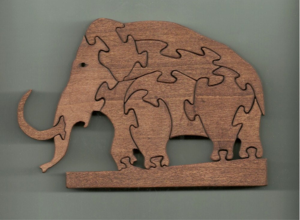 Mammoth Wooden Standup Puzzle