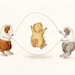 Double Dutch - Cute Guinea Pigs Jumping Rope Art Print 8x10