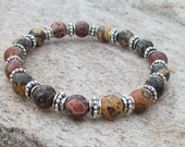 Shaman Leopard Jasper Meditation Stretch Bracelet