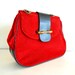 vintage corduroy purse : 1960s cherry red purse by Garay