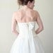 vintage 1950s dress - 50s wedding dress / white tulle full skirt ball gown