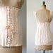 vintage edwardian corset - 1910s front lacing corset / rare tea rose pink by Gossard
