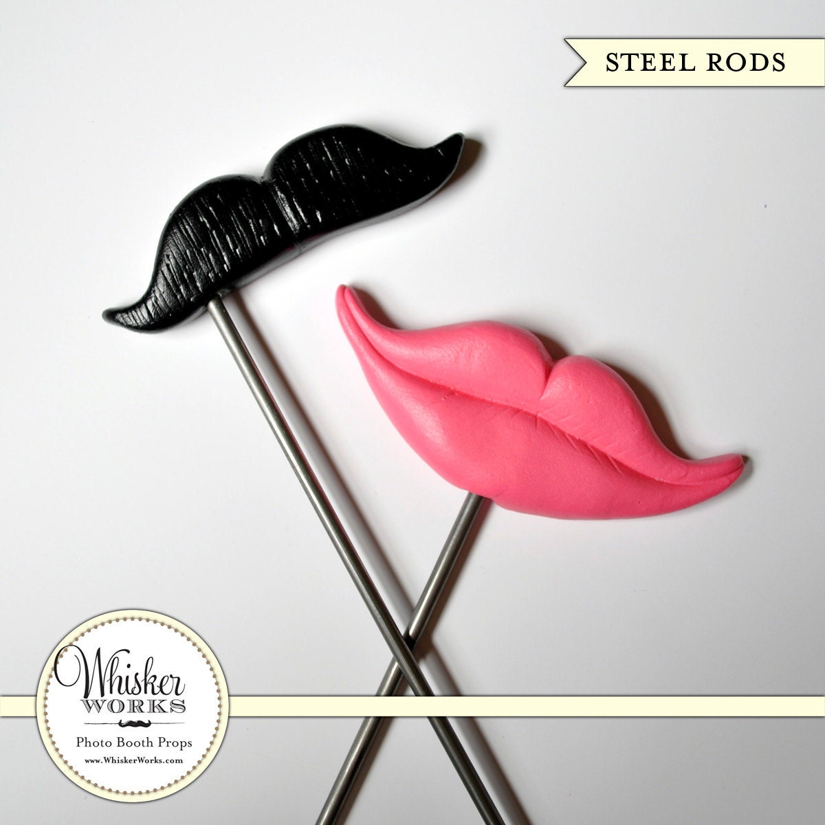 Photo Booth Props on STEEL RODS - The Classy Couple - Set of 2 Il_170x135