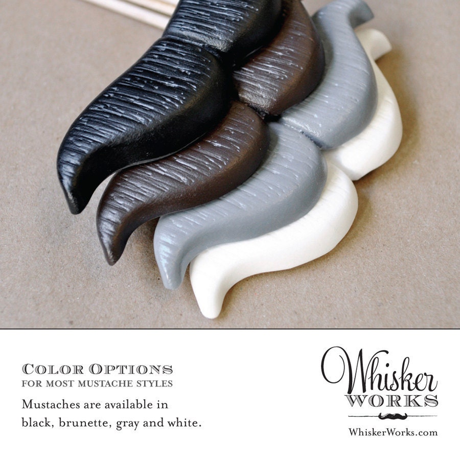 Plastic Mustaches on Sticks - Choose Your Own - Set of 4