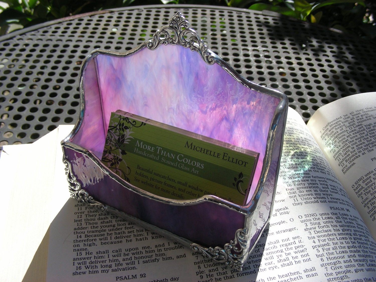 PurplePink Wispy Business Card Holder