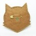 Mint fox felt pin - made to order