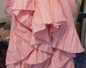 Pretty in Pink 25 yard hem boho tribal gypsy belly dance steampunk petticoat Tier Skirt True Plus size, Super modest