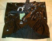 Ready to Ship Ruffled Hip Skirt or Bustle Black Ruffled Vinyl
