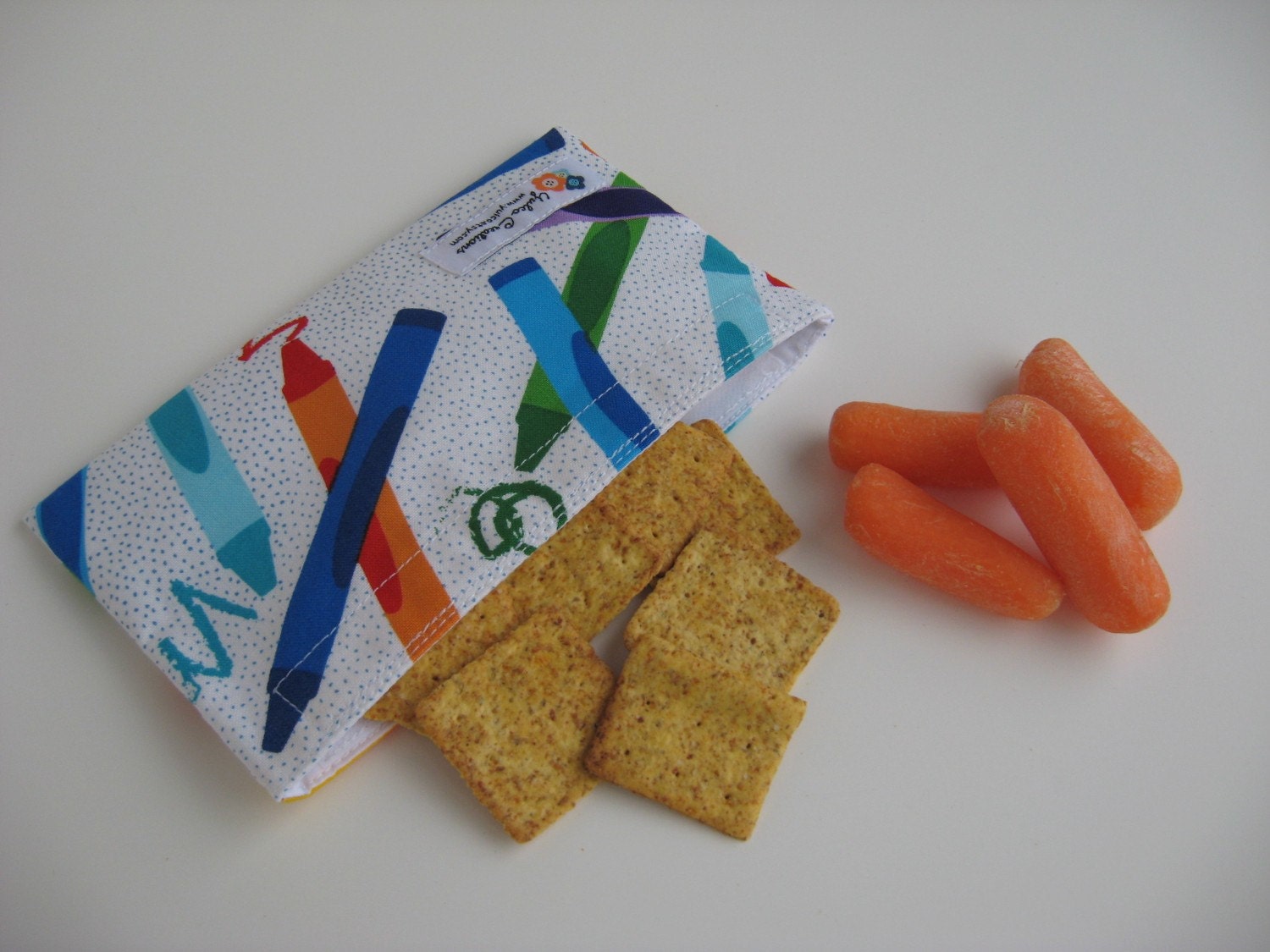 SALE - Reusable Eco-Friendly Snack Bag - Crayon Fun