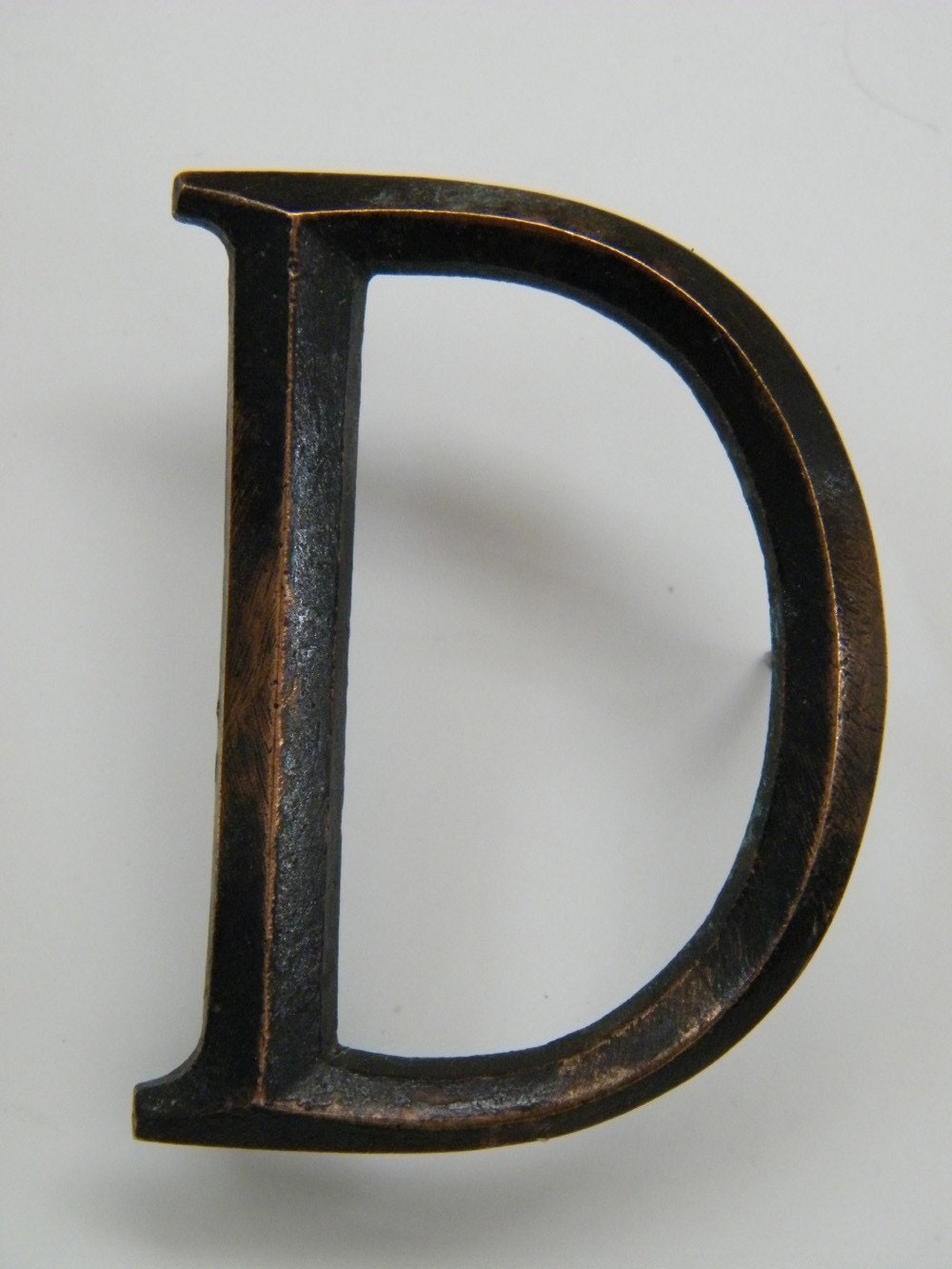 Vintage Brass Sign Letter D