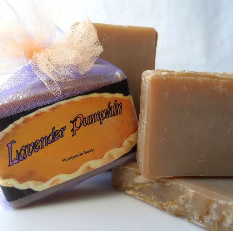 LAVENDER PUMPKIN soap - cold process vegan - savon clearance