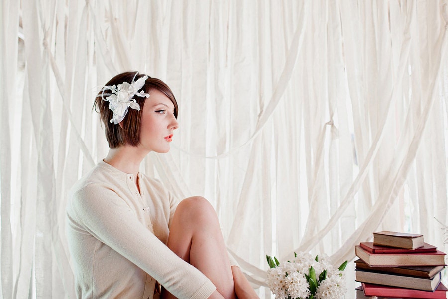 vintage orchid head band- style 205