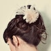 Sparkle tulle flower and feather hair pin- style 121