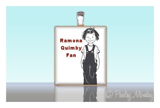 Scrabble Tile Pendant RAMONA QUIMBY FAN Custom Charm