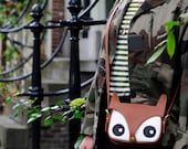 Fox Bag, Original design since 2010, handmade Foxy Leather Bag, Animal Bag, Shoulder bag, Cute bag, owl bag