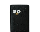 Miauw iPhone sleeve, handmade, black cat, cat phone sleeve, phone case, iphone case, animal, iphone 4, iphone 5