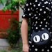 Original handmade Black Cat Leather Bag, Cat Bag, Cat face, Animal Bag, Shoulder bag