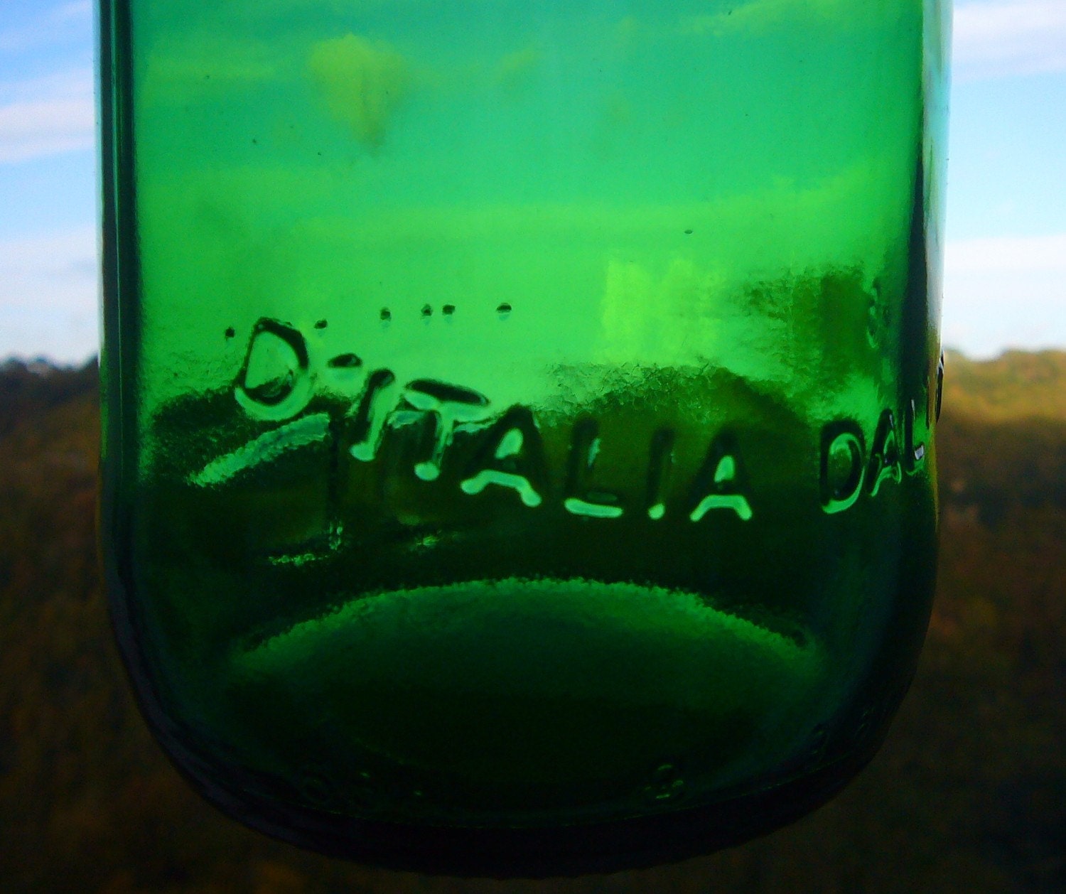 2 Recycled bottles TUMBLERS - Set of 2 -  ITALIAN beer bottle's
