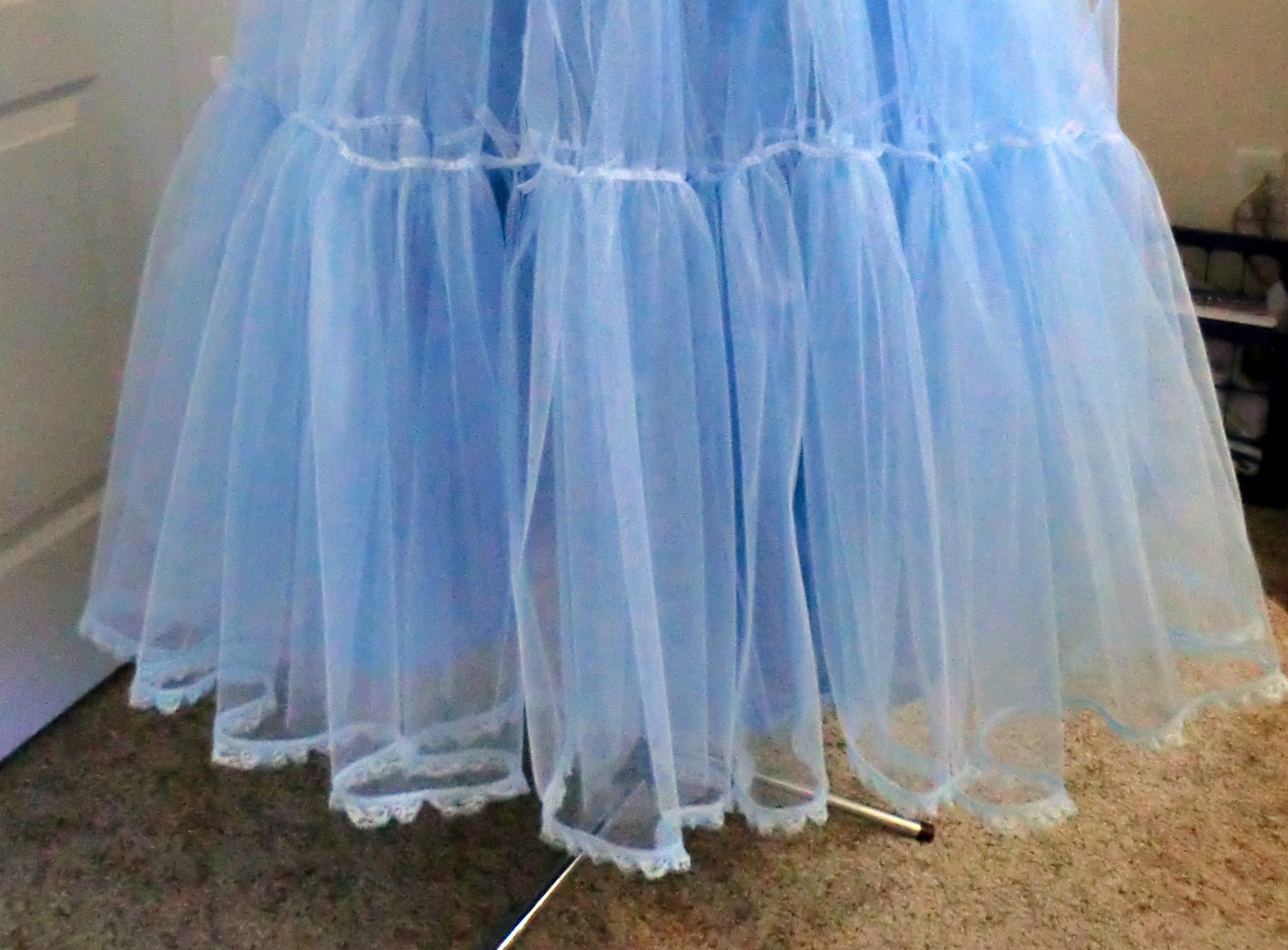 Something Blue (Black, White or ...) Crinoline Petticoat for Wedding gowns -Teal, Royal, Light Blue, Pink, Hot Pink, Purple, Black, White