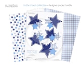 Love You to the Moon Collection - Designer Paper Bundle - INSTANT DOWNLOAD