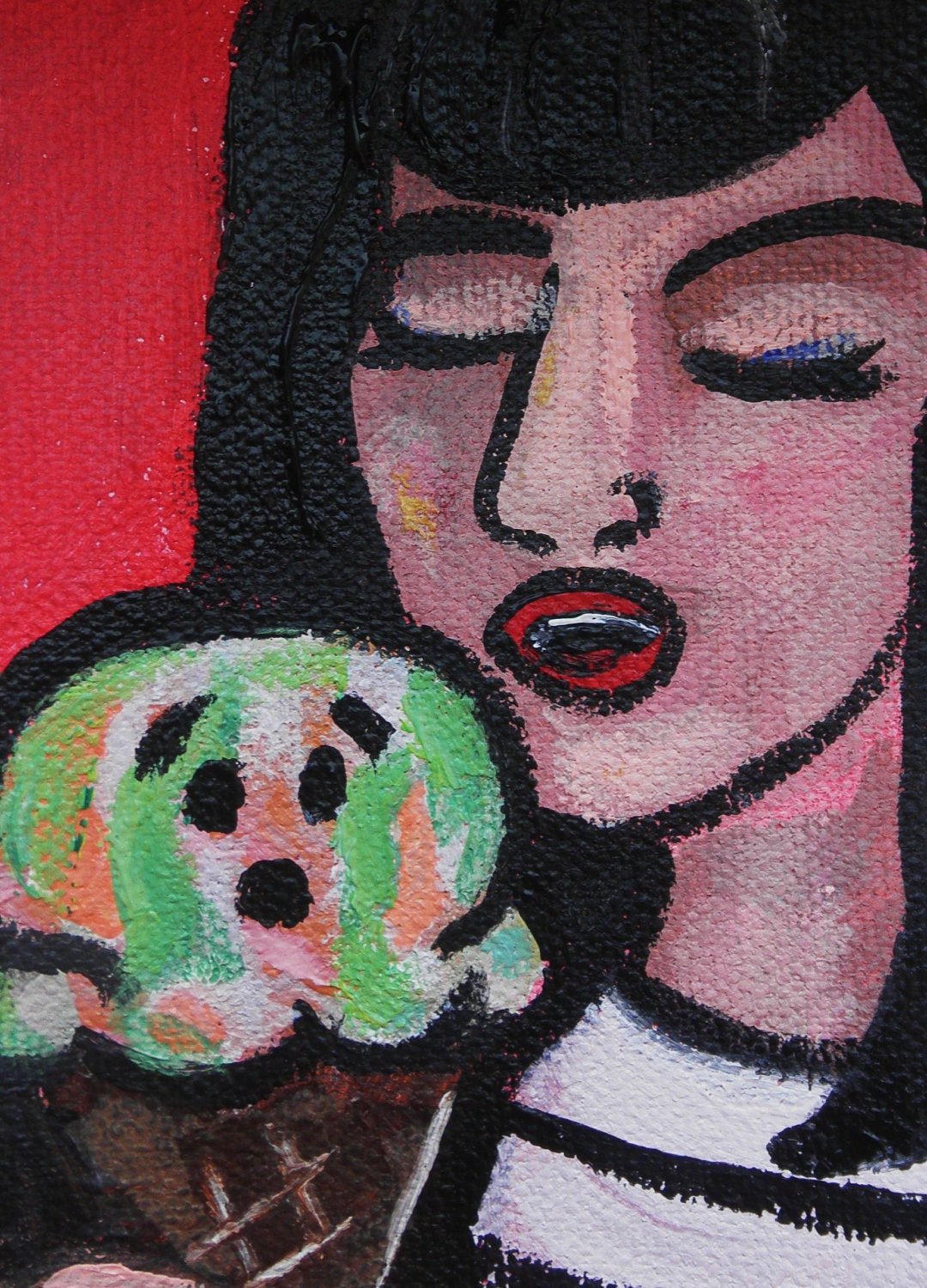Rainbow Sherbert Nightmare ACEO