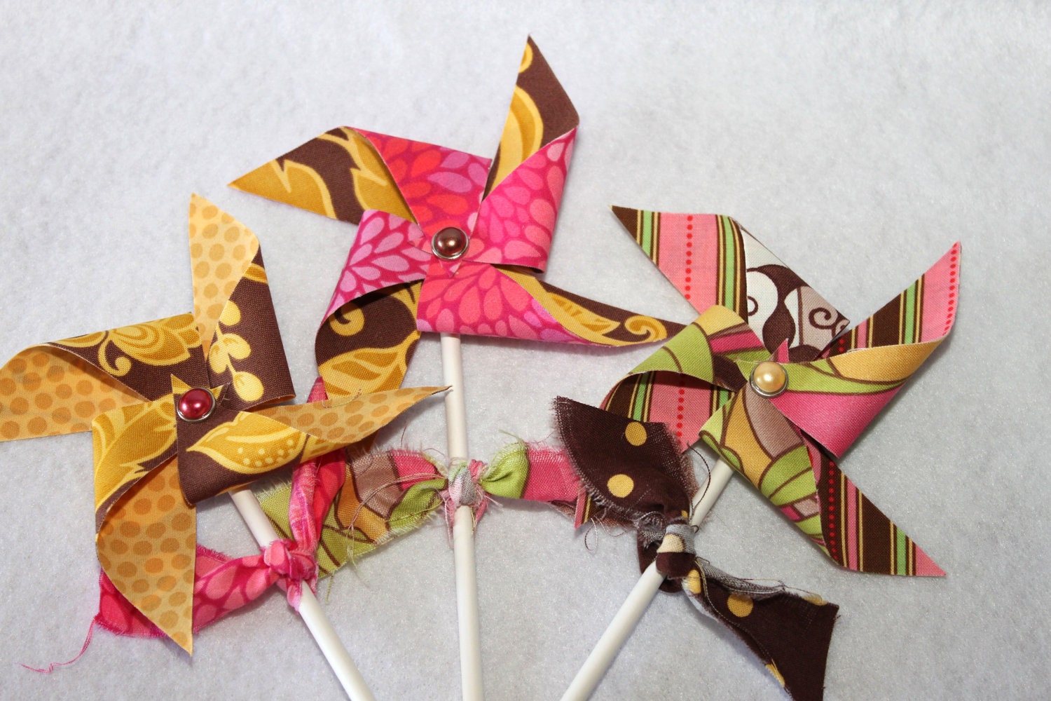 Fabric Pinwheels - Honeybee Set of 3 Il_570xn